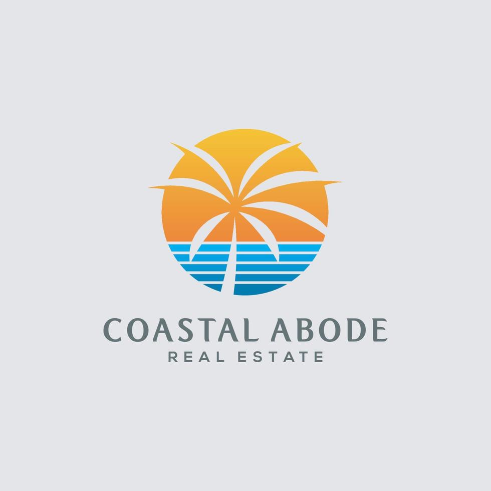 coastal real estate logo design template 18724251 Vector Art at Vecteezy