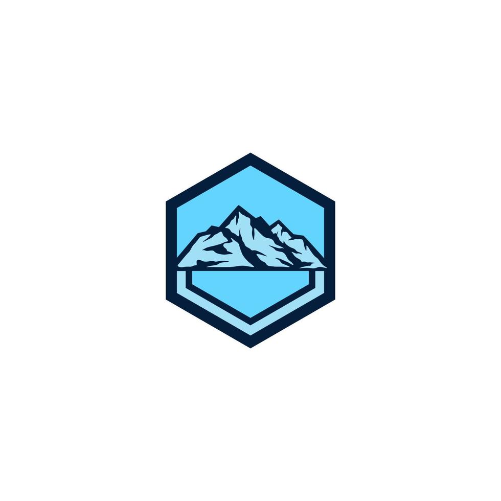 mountain vector logo design. Mountain View.