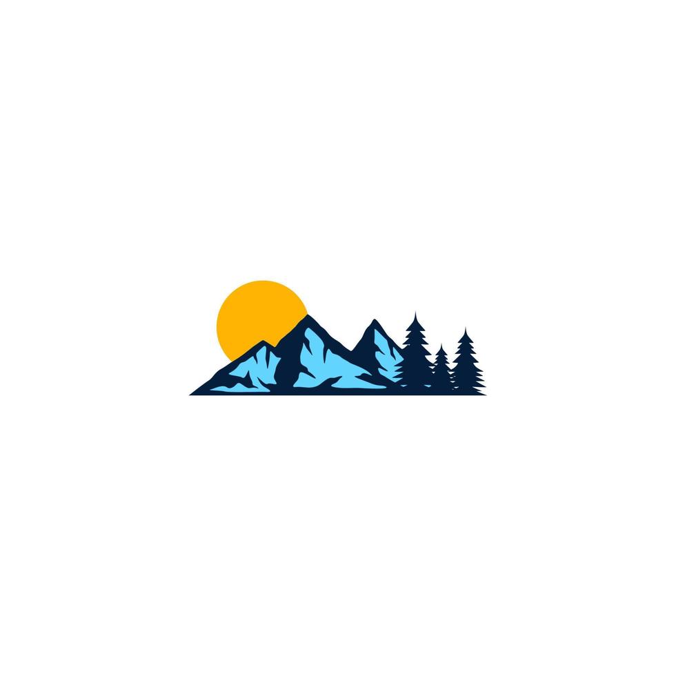 mountain vector logo design. Mountain View.