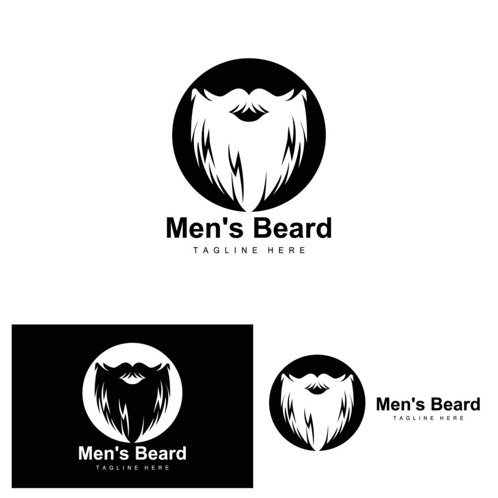 Beard Logo, Vector Barbershop, Design For Male Appearance, Barber, Hair, Fashion