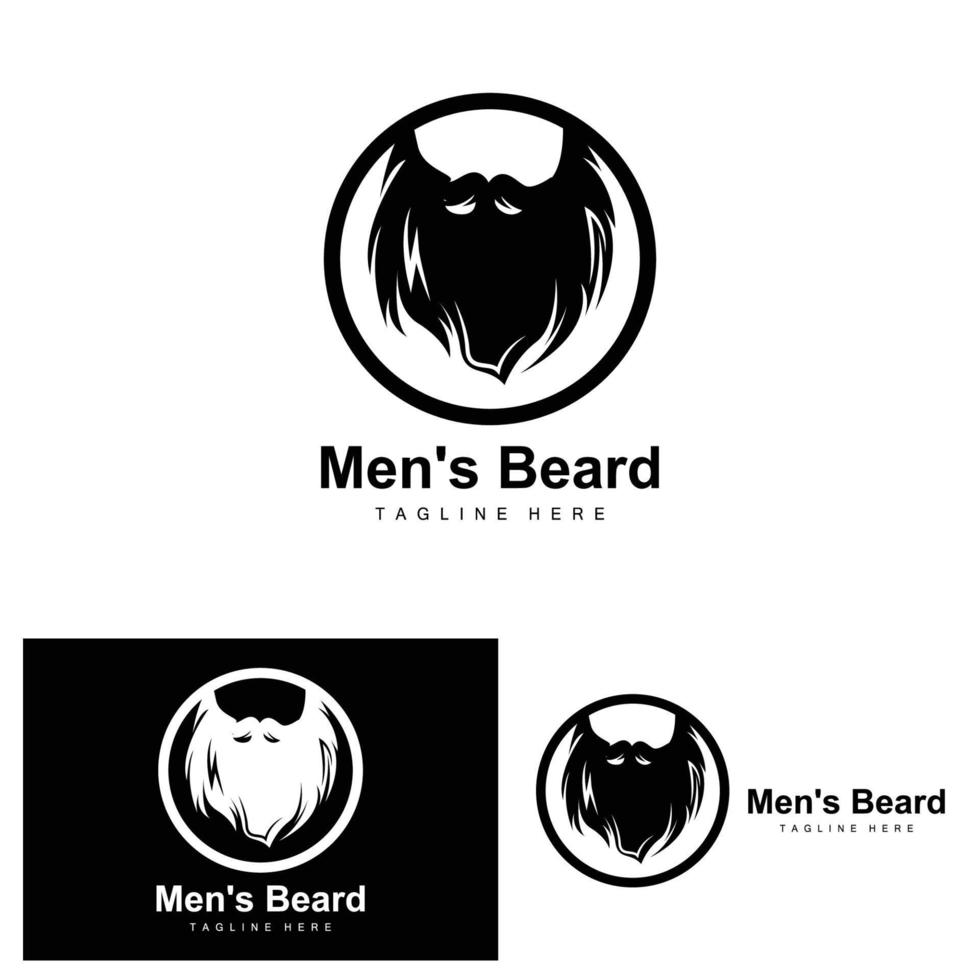 Beard Logo, Vector Barbershop, Design For Male Appearance, Barber, Hair, Fashion