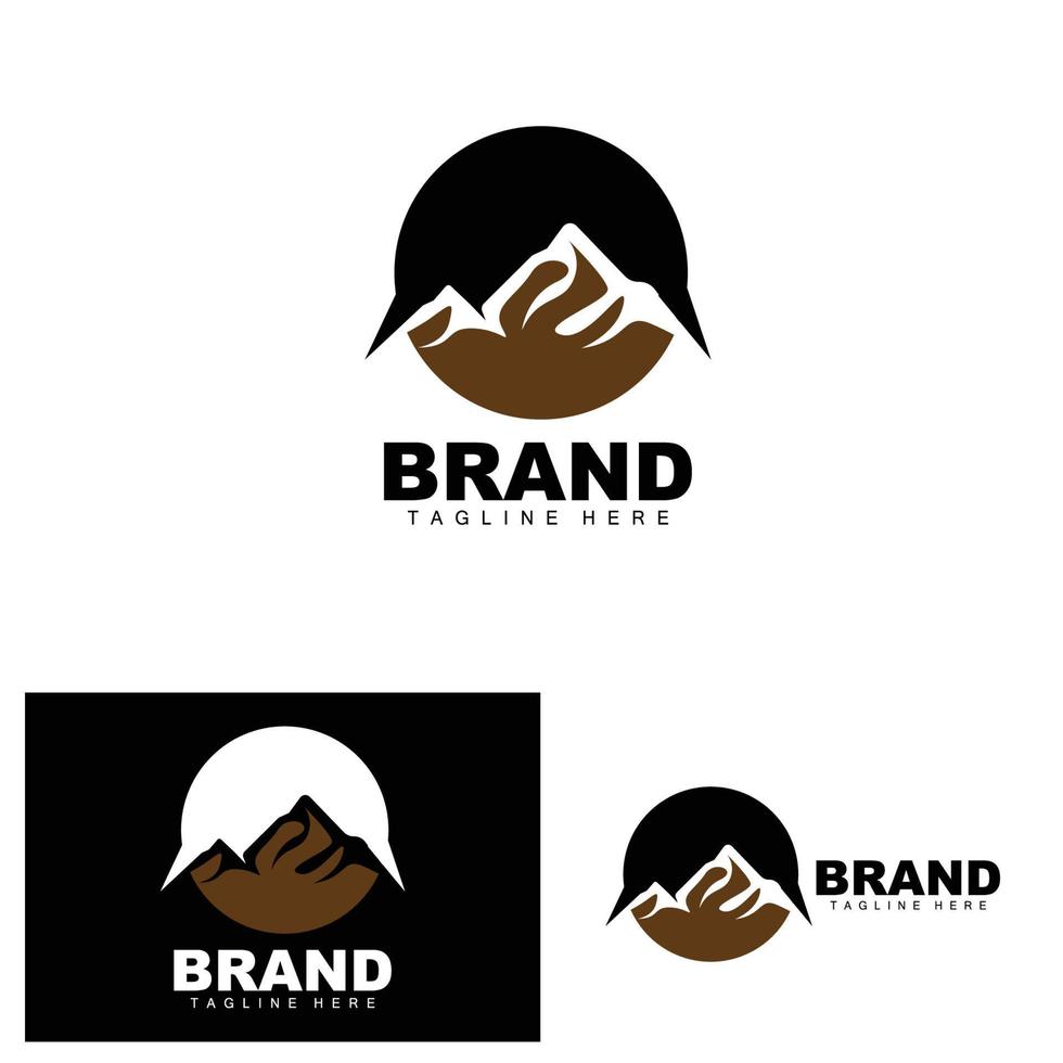 Mountain Logo, Vector Mountain Climbing, Adventure, Design For Climbing, Climbing Equipment, And Brand With Mountain Logo