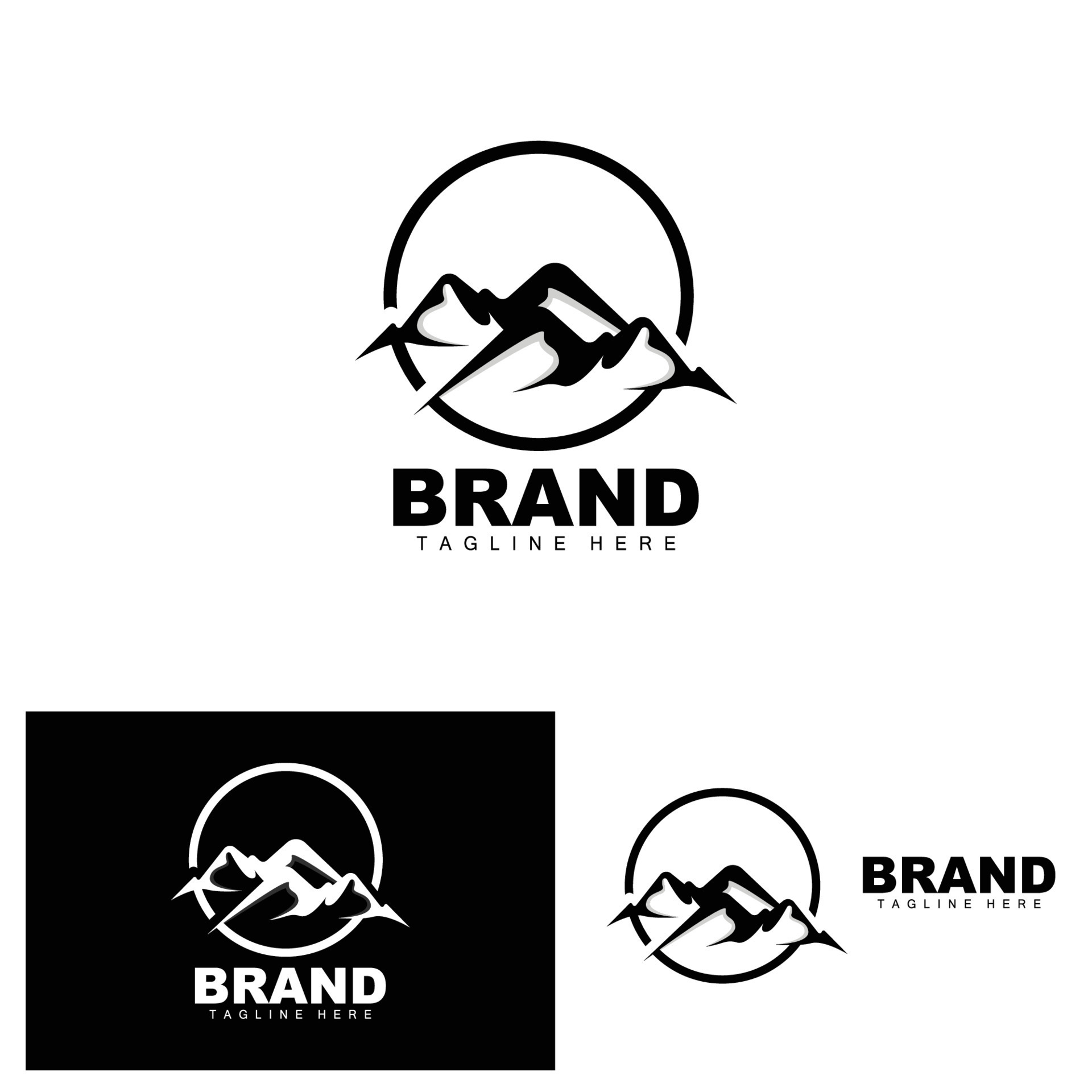 Mountain Logo, Vector Mountain Climbing, Adventure, Design For Climbing ...