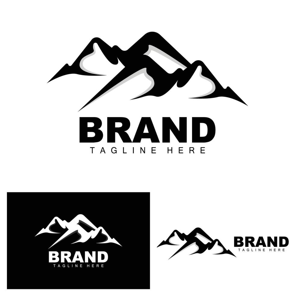 logotipo de montaña, escalada vectorial, aventura, diseño para escalada, equipo de escalada y marca con logotipo de montaña vector