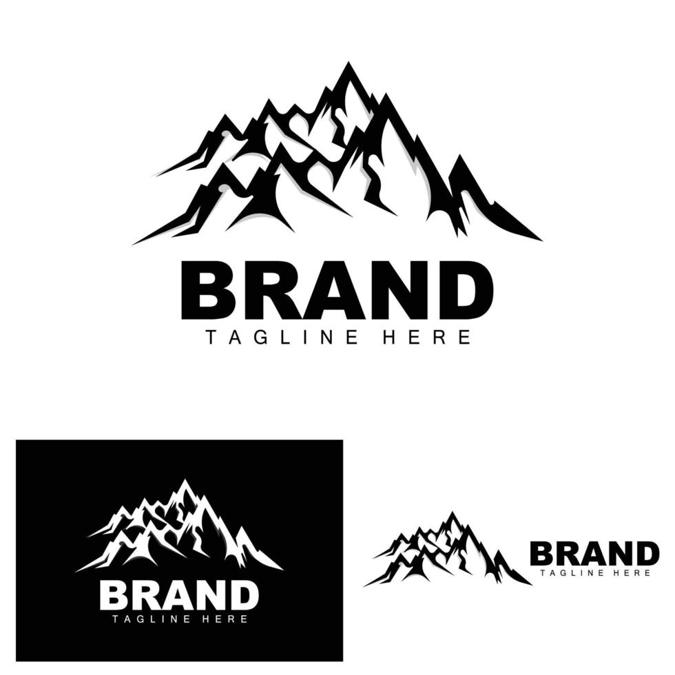 Mountain Logo, Vector Mountain Climbing, Adventure, Design For Climbing, Climbing Equipment, And Brand With Mountain Logo