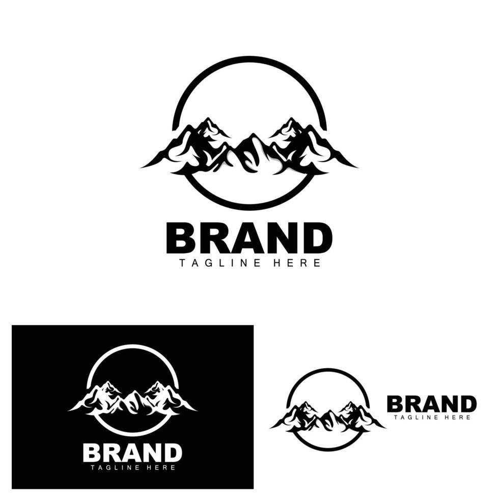 Mountain Logo, Vector Mountain Climbing, Adventure, Design For Climbing, Climbing Equipment, And Brand With Mountain Logo