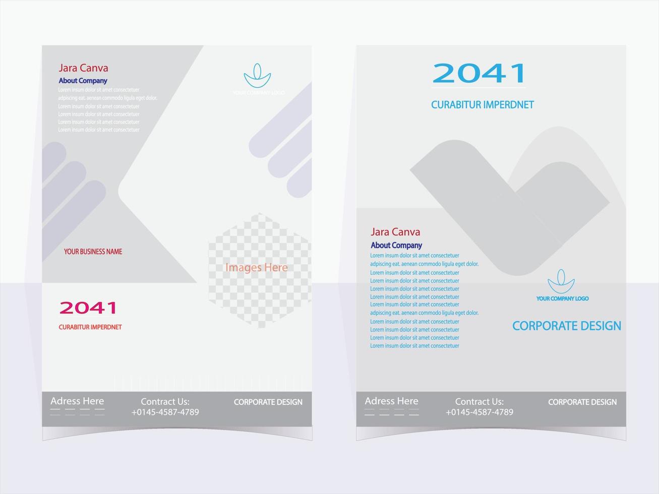 Business Flyer design corporate vector A4.