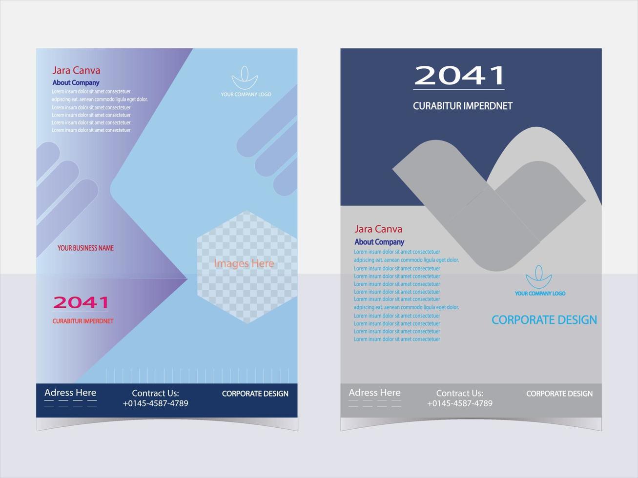 Professional corporate flyer free vector template