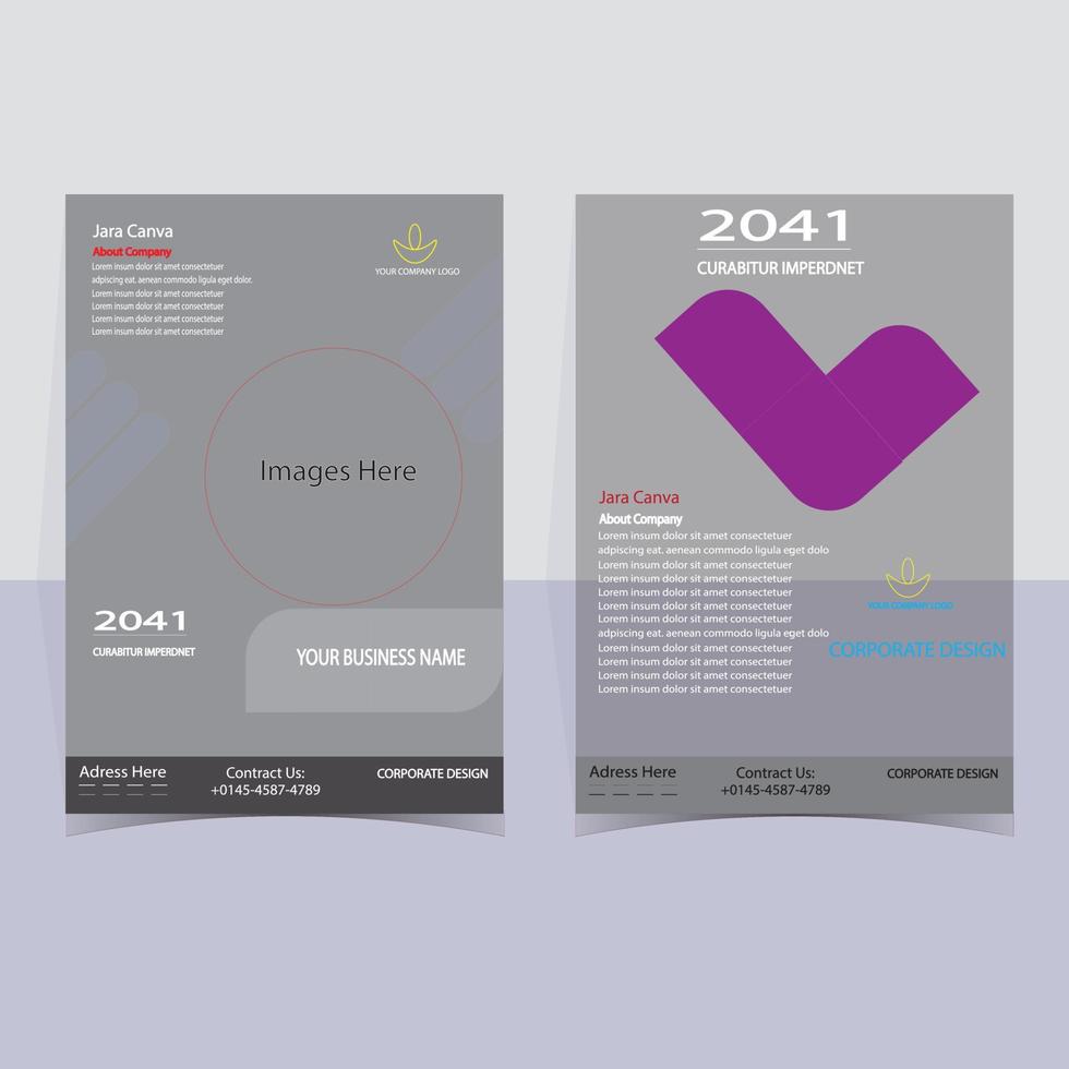 Professional corporate flyer free vector template