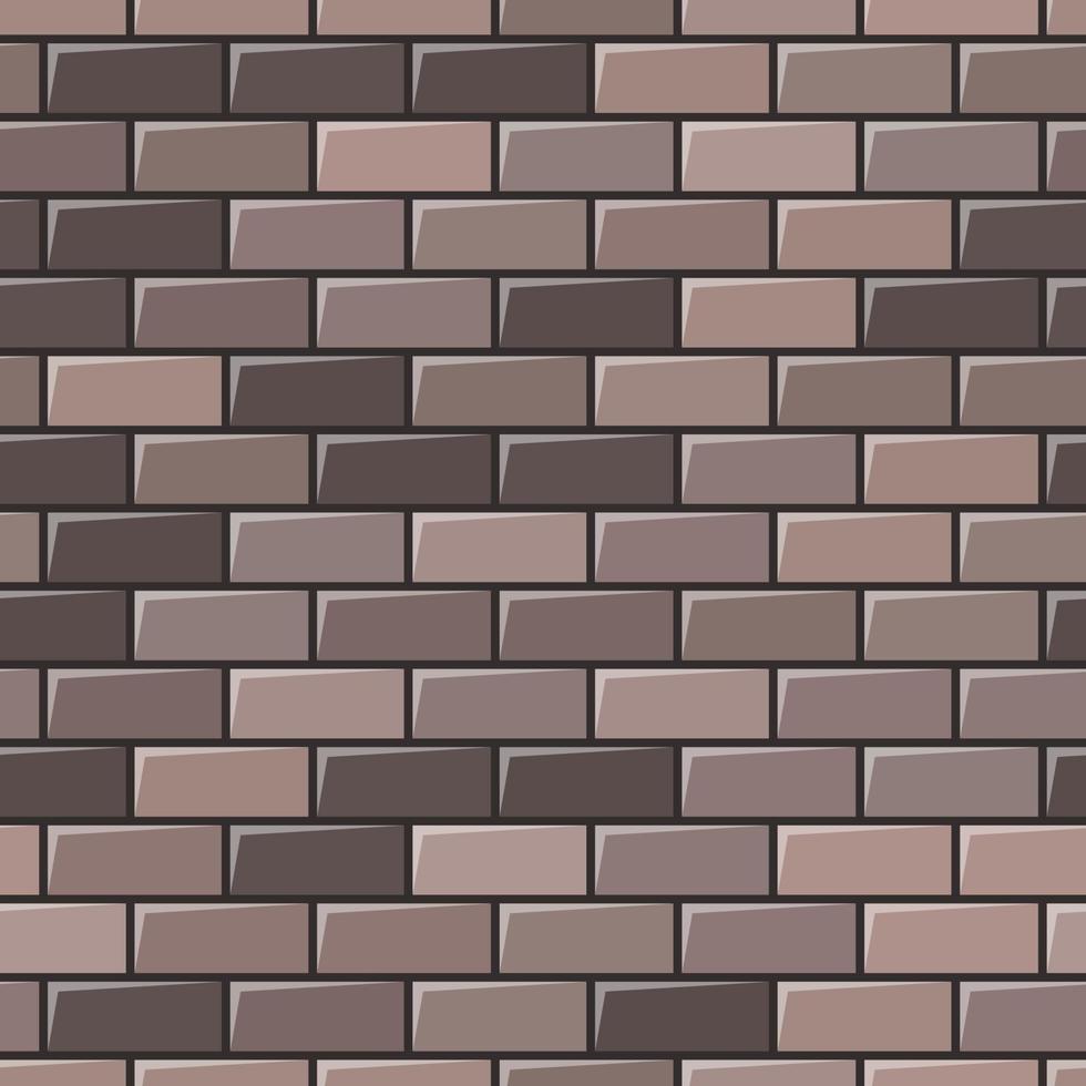 Grey brick wall texture. Seamless background. Vector illustration