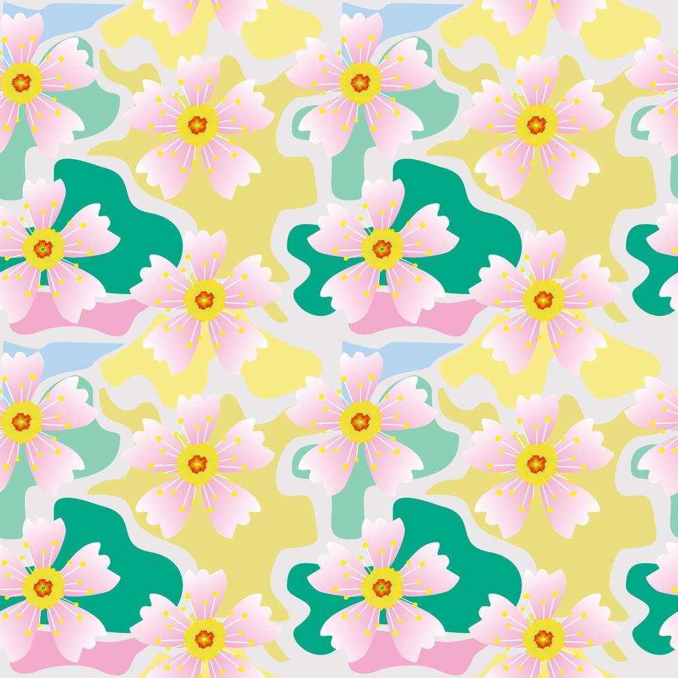 Seamless Pattern With Floral Motifs able to print for cloths, tablecloths, blanket, shirts, dresses, posters, papers. vector