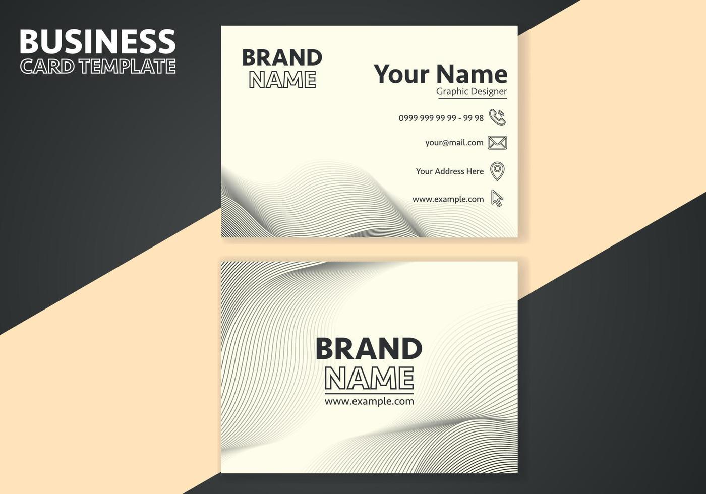 Creative business card design. Abstract business card elegant design template. Business background. vector