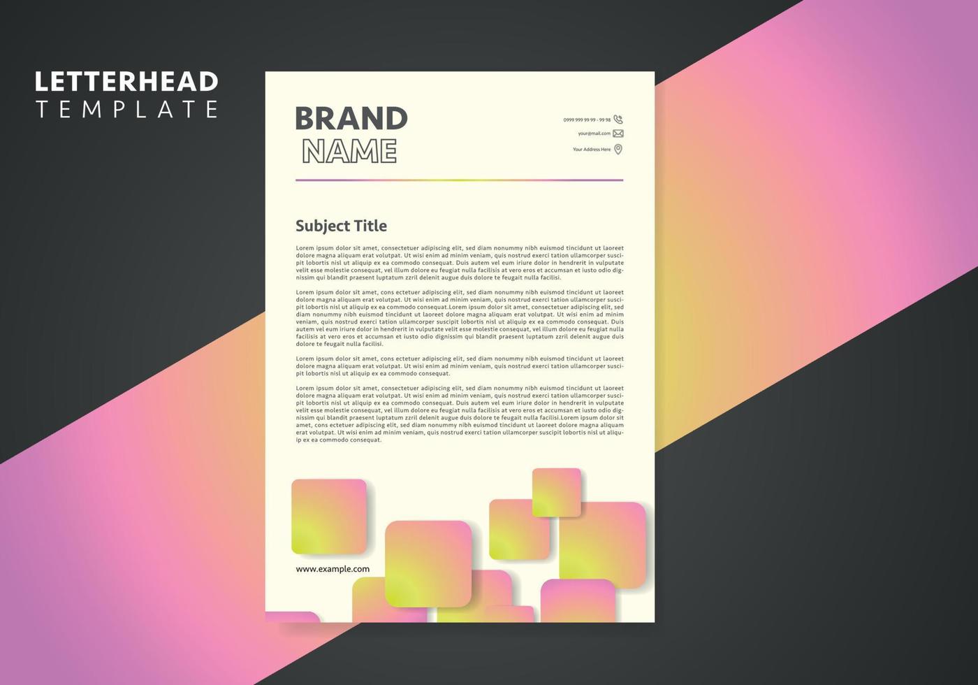 Clean and Corporate Letterhead Template. Creative letterhead template design. Vector Letterhead.