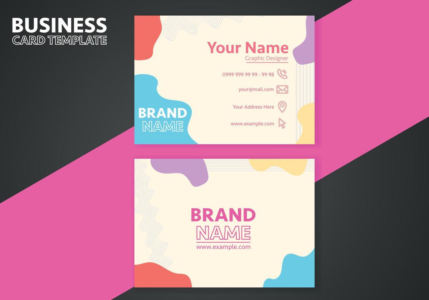 Creative business card design. Abstract business card elegant design template. Business background. vector