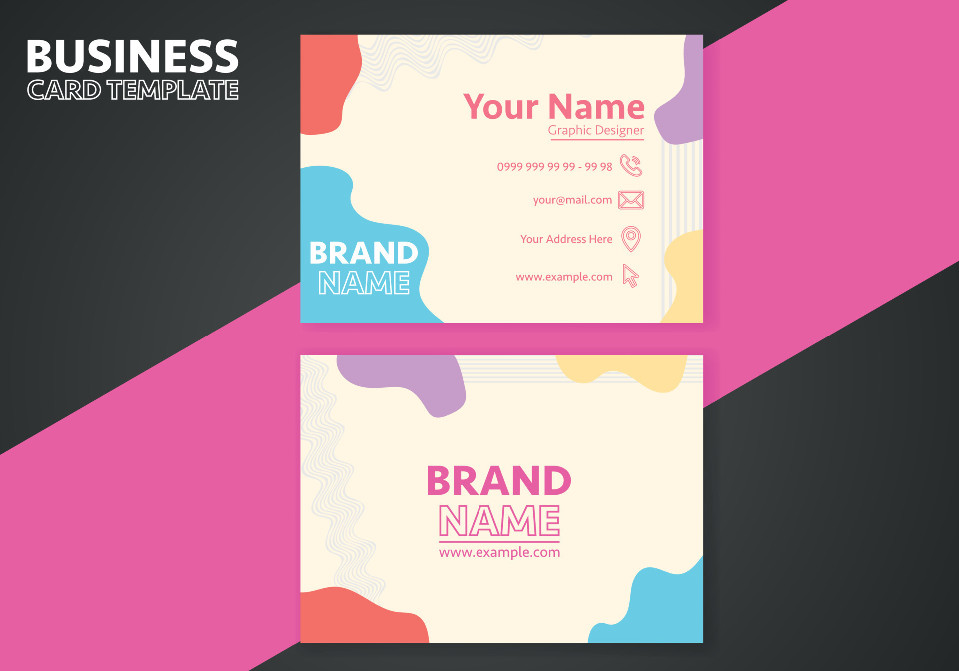 Creative business card design Abstract business card elegant design