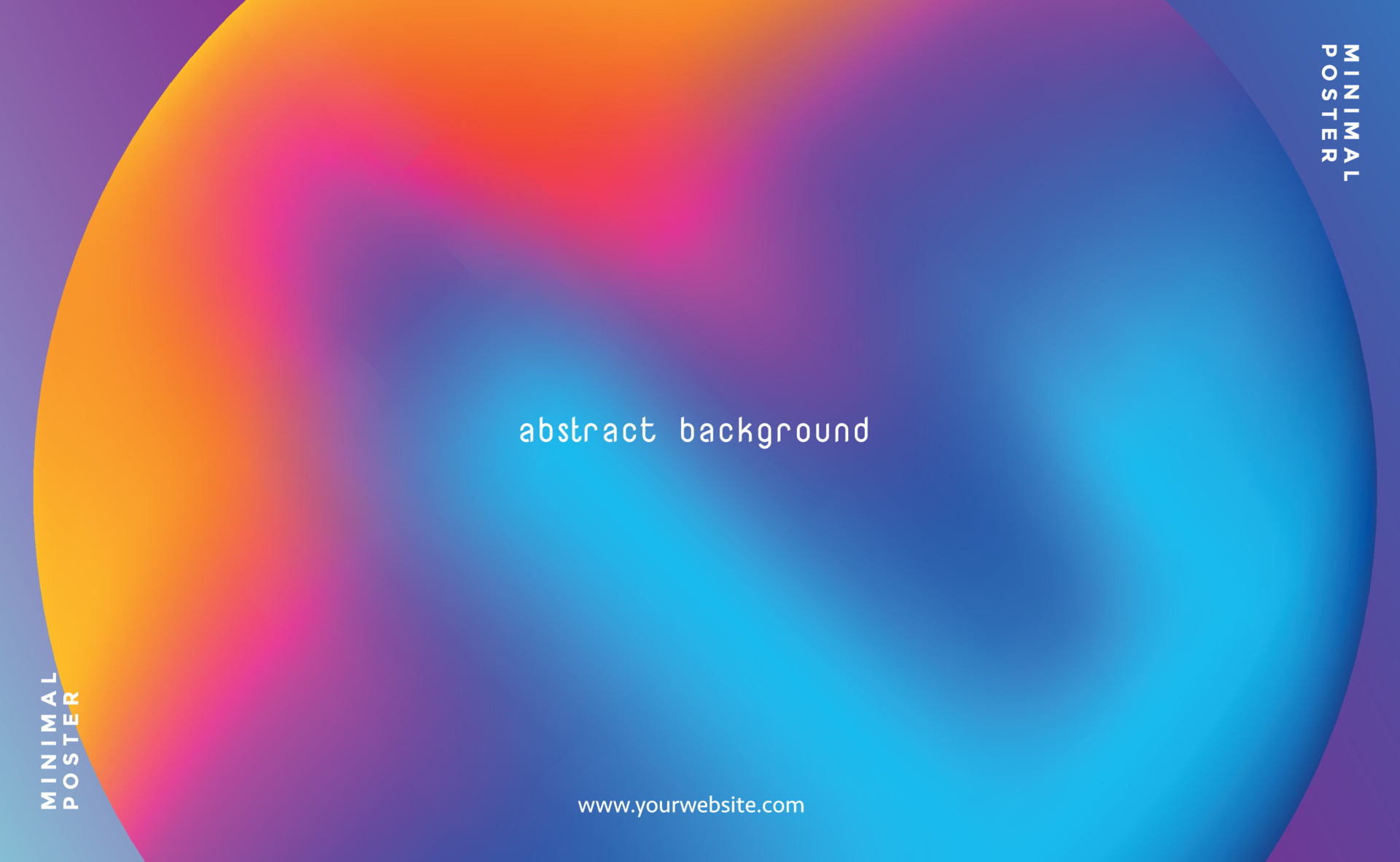 Rainbow 3d Fluid Shapes. Futuristic Gradient. Minimal Design. Light Flow Brochure. Abstract