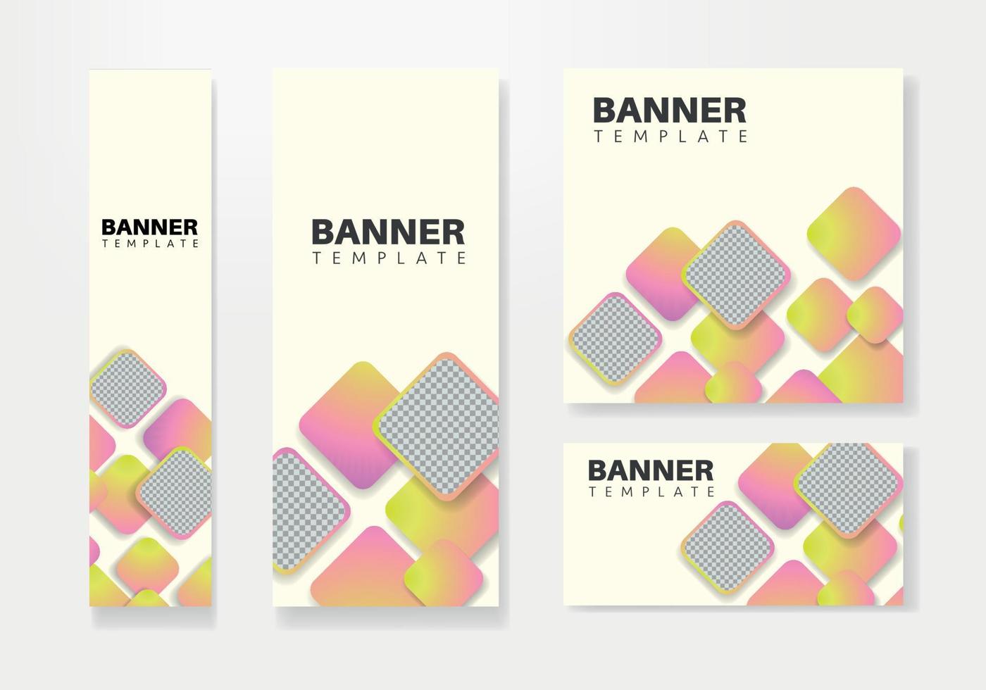Abstract banner design web template vector Set, header web banner. Modern banner social media set for website design, Social Media Cover ads banner, flyer, invitation card