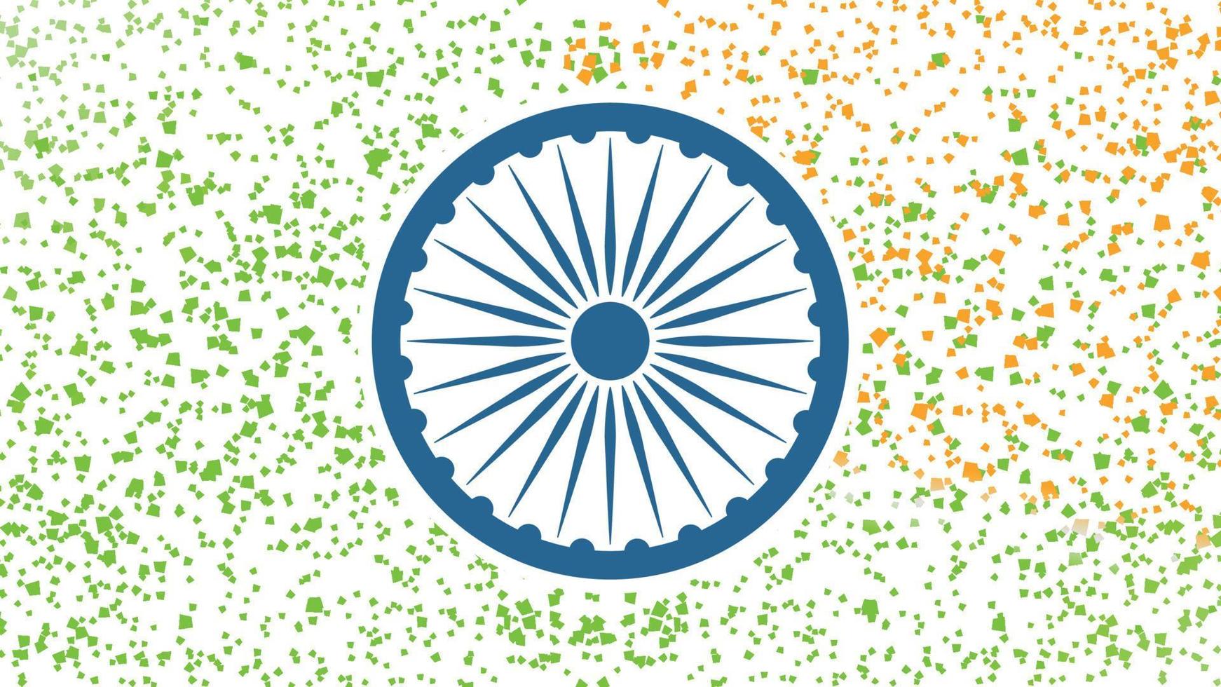 Tri Color National Flag Design for 15th of August, India Independence Day Celebration. vector