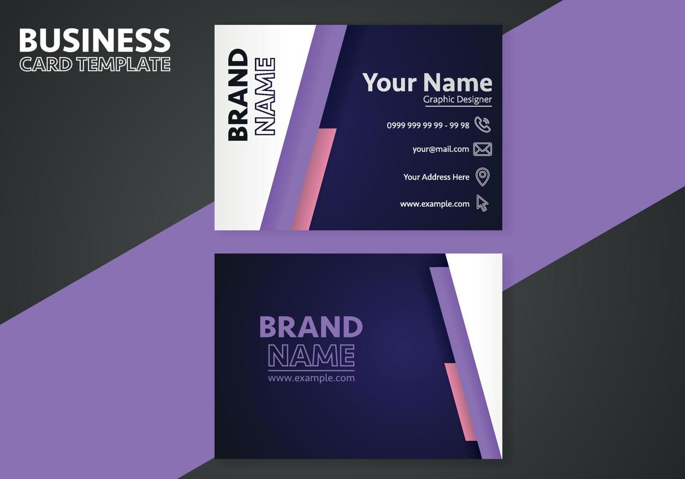 Creative business card design. Abstract business card elegant design template. Business background. vector
