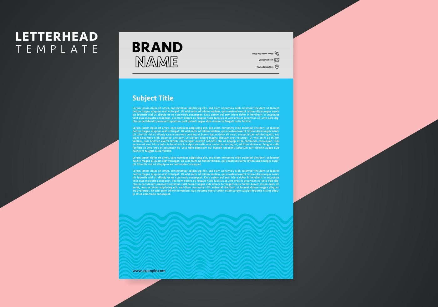 Clean and Corporate Letterhead Template. Creative letterhead template design. Vector Letterhead.