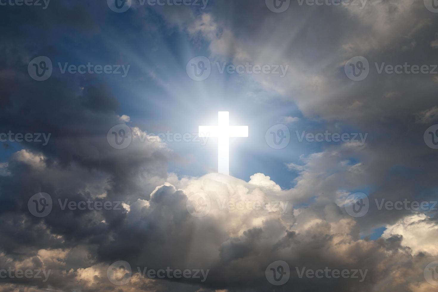 Cross in sky photo