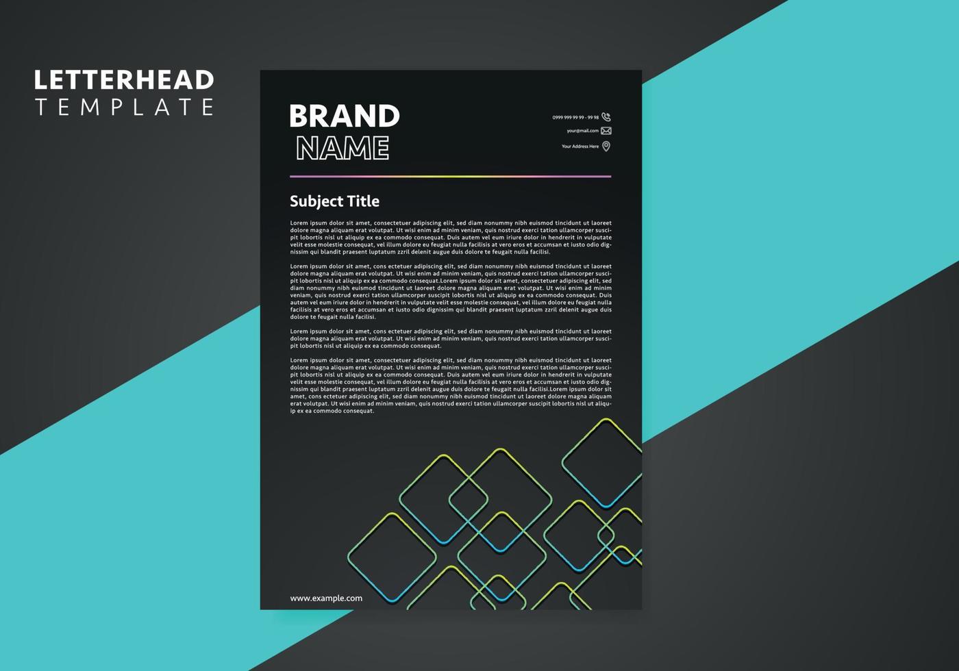 Clean and Corporate Letterhead Template. Creative letterhead template design. Vector Letterhead.
