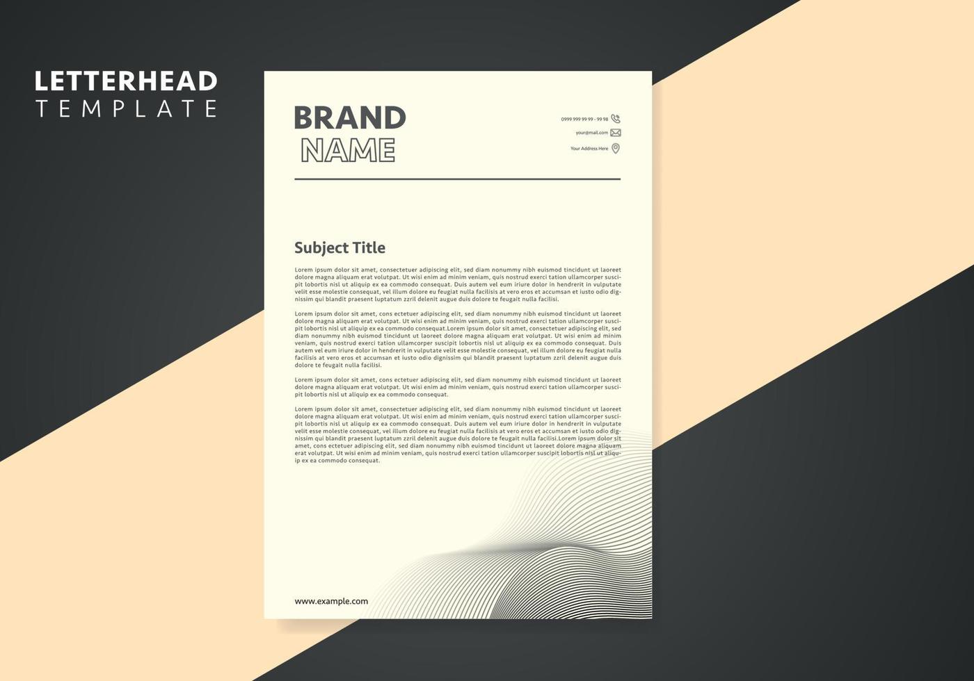 Clean and Corporate Letterhead Template. Creative letterhead template design. Vector Letterhead.