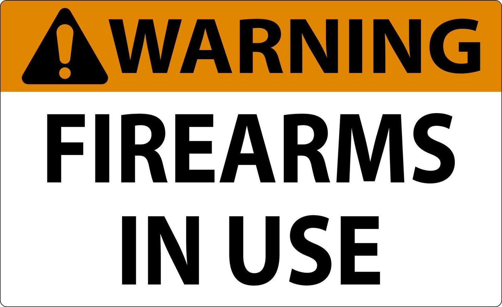 Warning Firearms Allowed Sign Firearms In Use vector