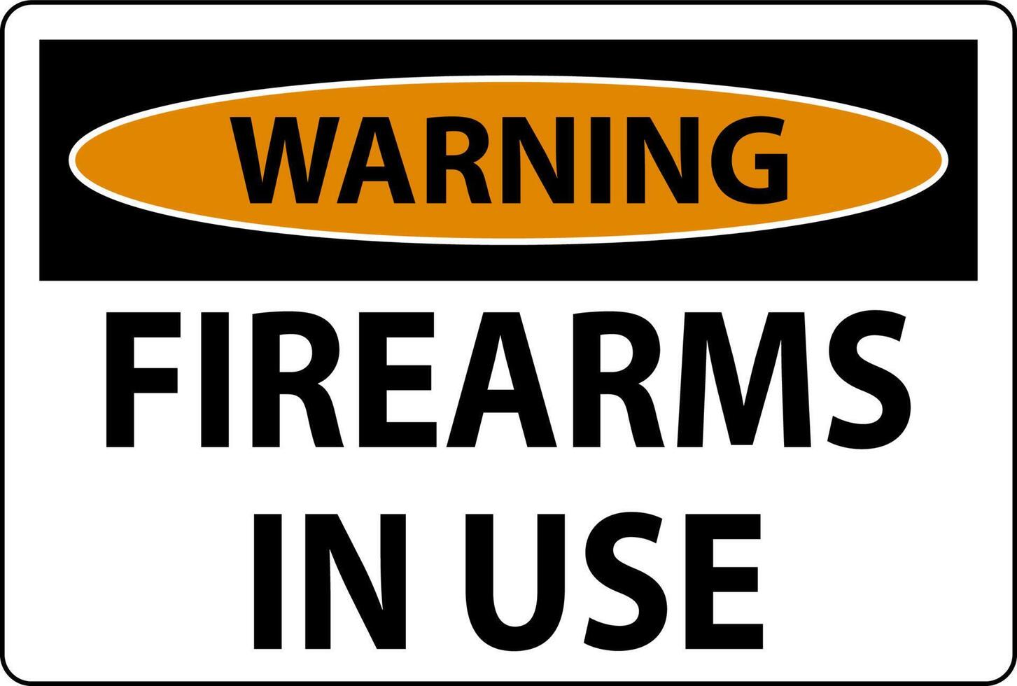 Warning Firearms Allowed Sign Firearms In Use vector