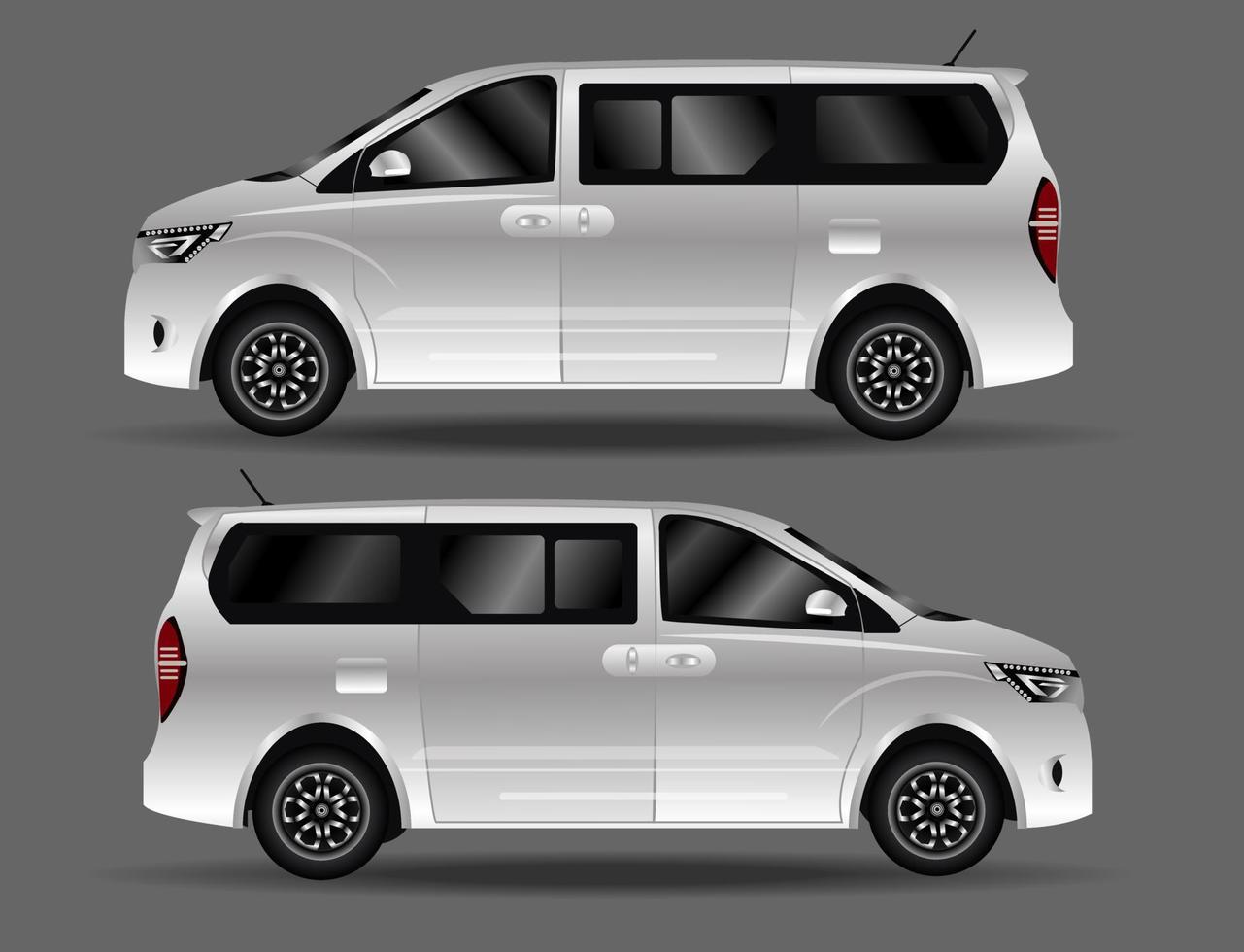 beautiful white van vector illustration