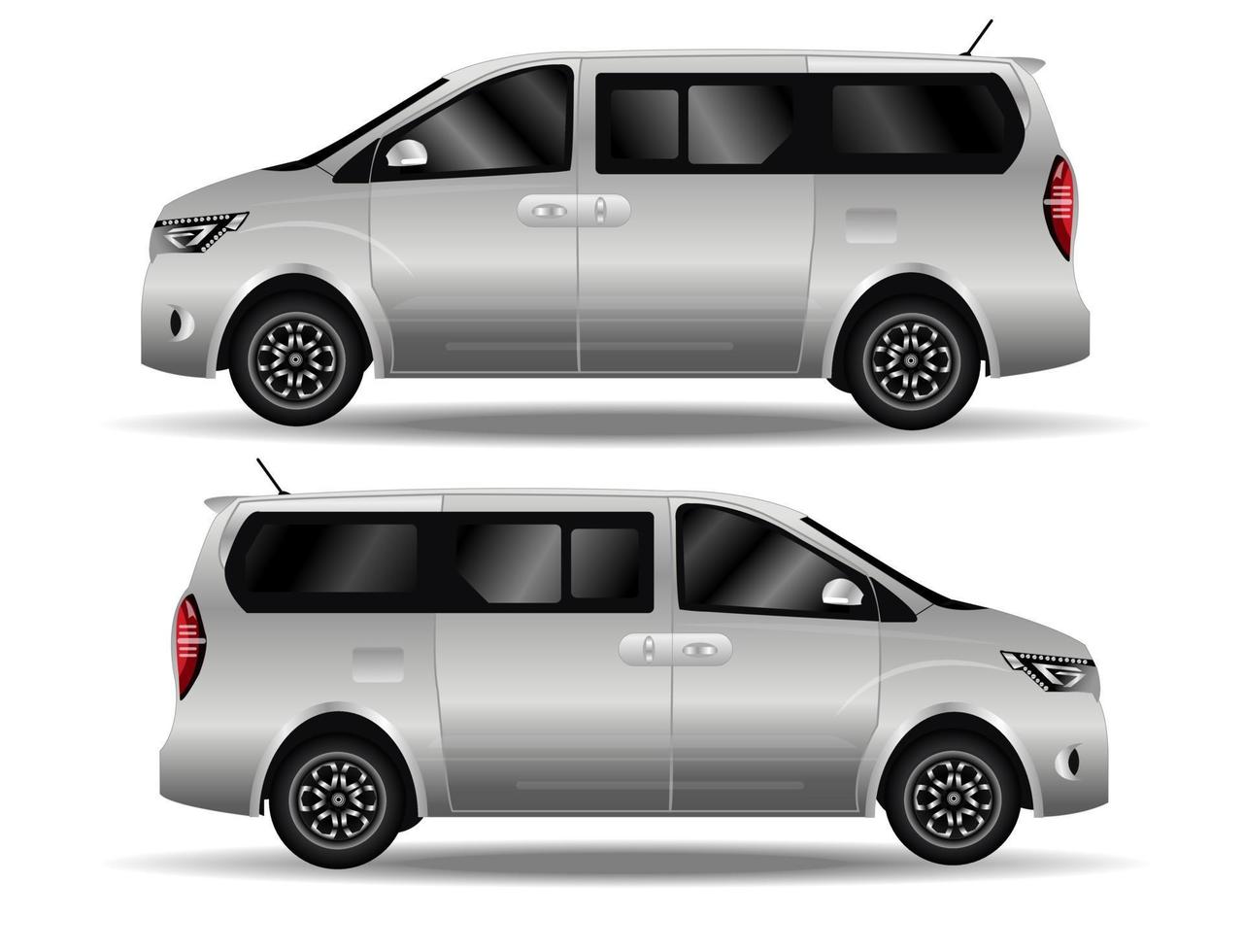 beautiful white van vector illustration