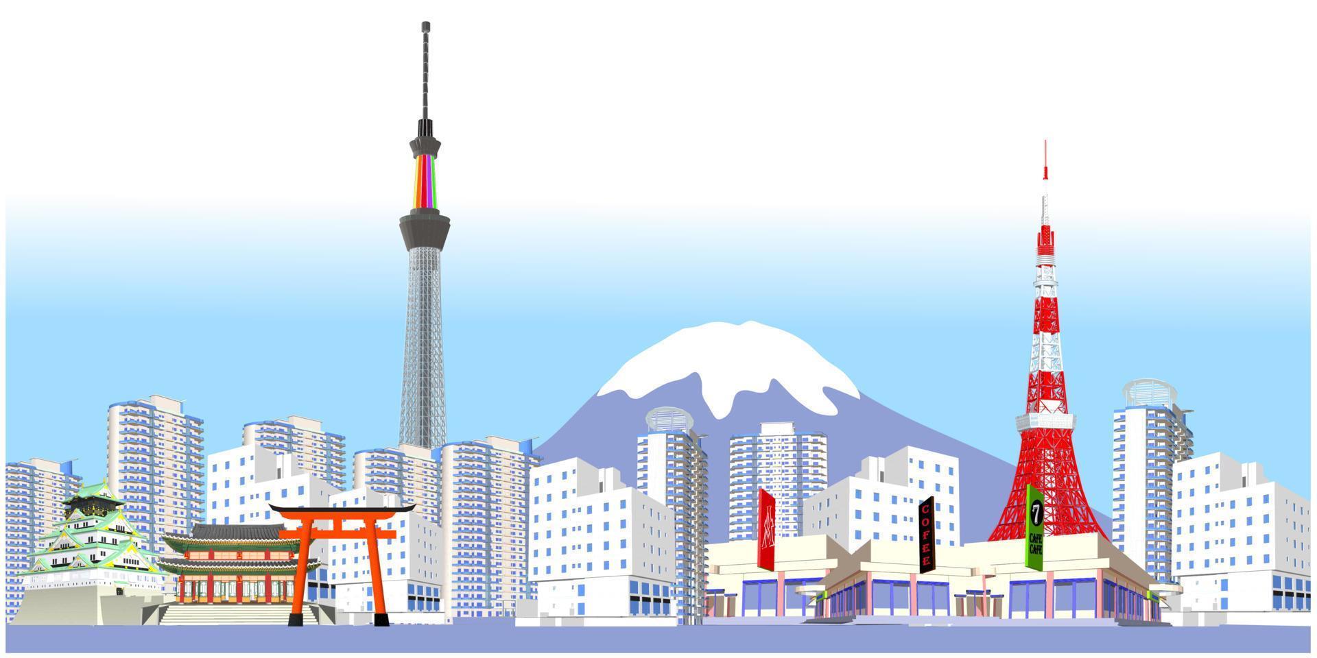 infografía para viajes a japón lugares de estacionamiento exigentes y desafiantes vector