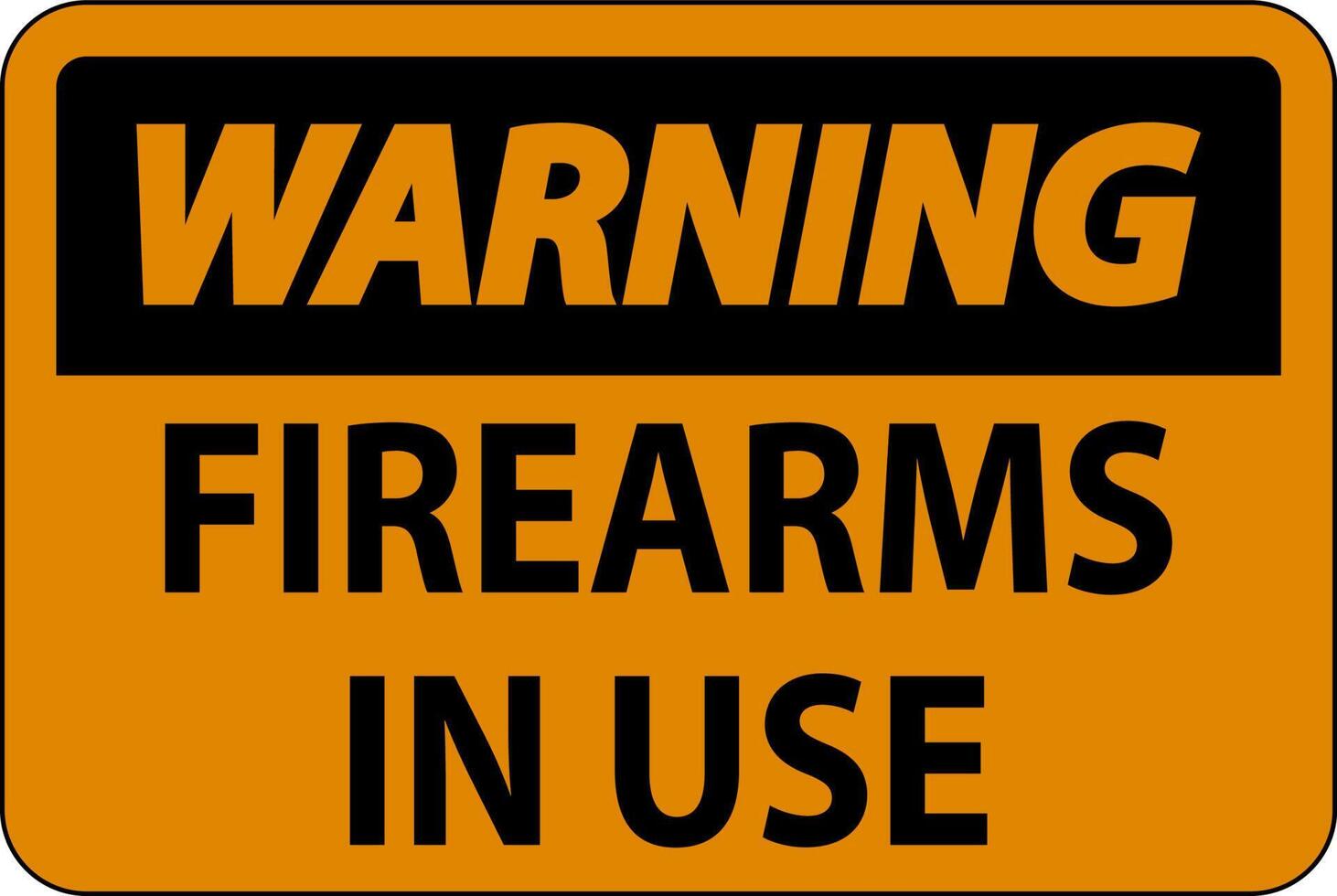 Warning Firearms Allowed Sign Firearms In Use vector