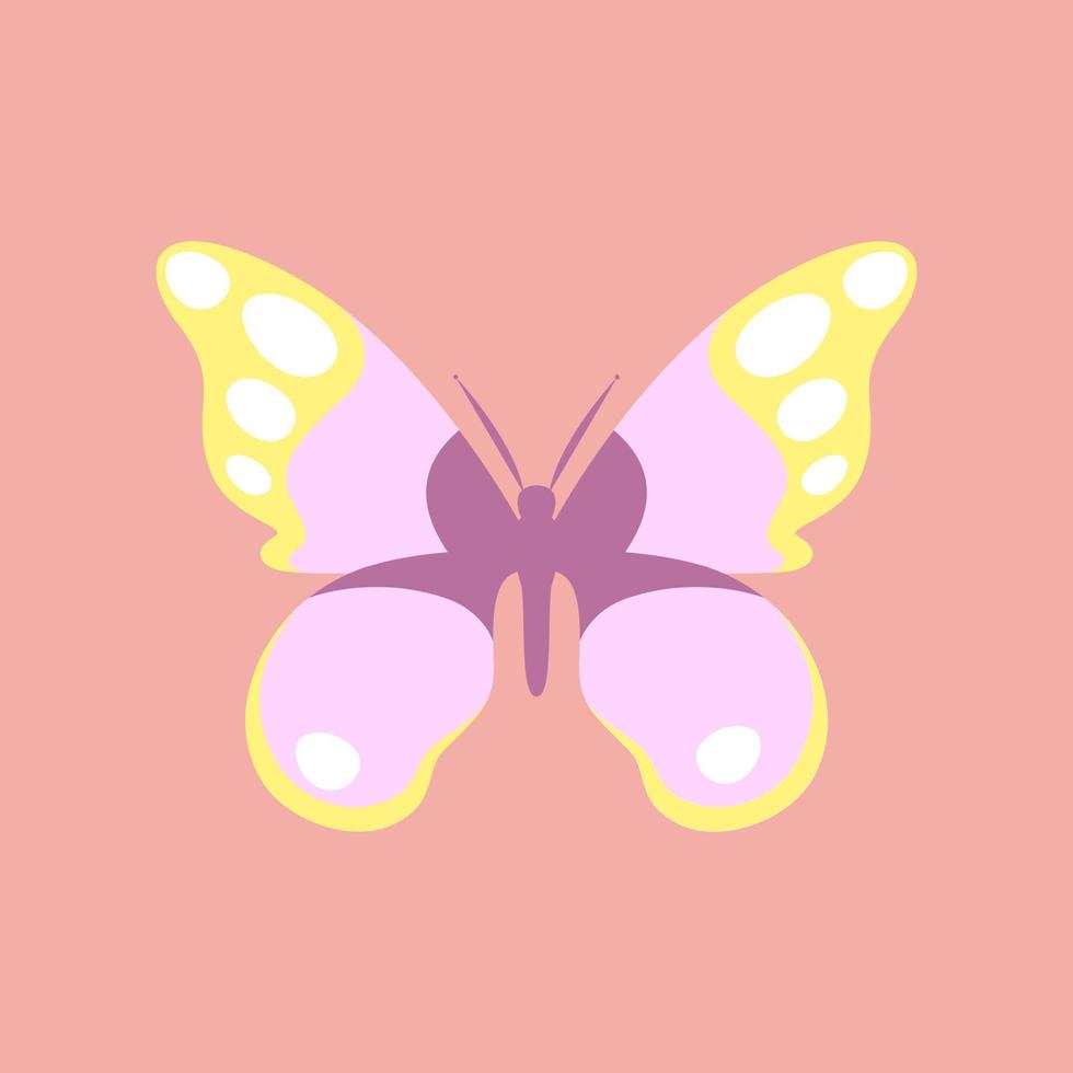 conjunto de mariposas de diferentes colores y formas aisladas sobre fondo blanco. hermosos insectos voladores. ilustración vectorial en estilo plano de dibujos animados. vector