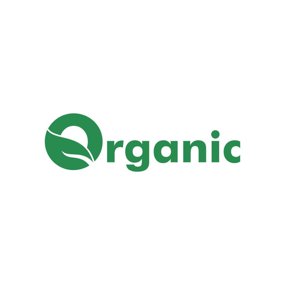 Flat nature concept logotype, Organic logo design vector