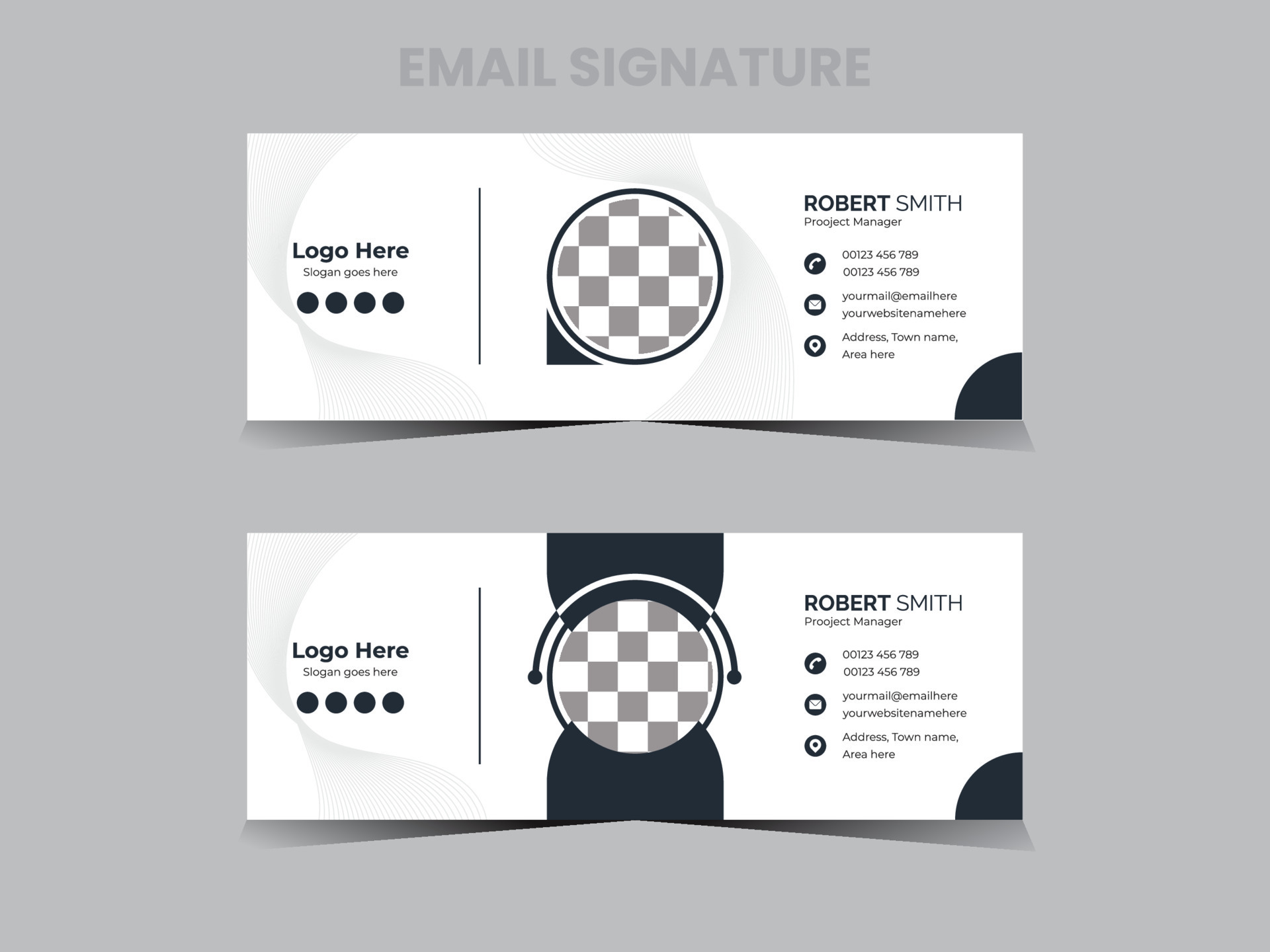 Professional email signature design 18725341 Vector Art at Vecteezy