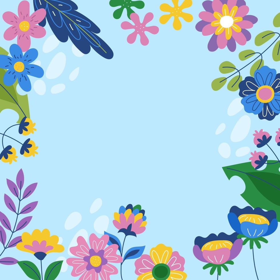 Handdrawn Spring Nature Background vector