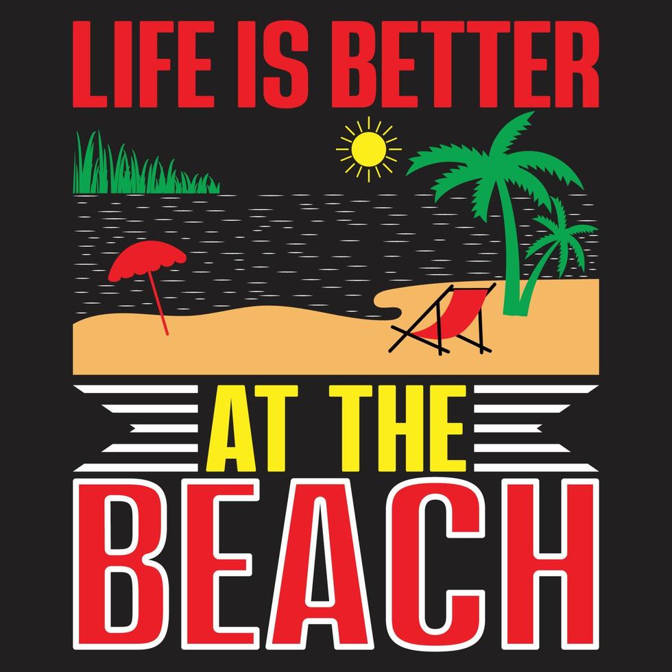 diseño de camiseta de tipografía de letras de verano o fondo de verano con frase inspiradora vector