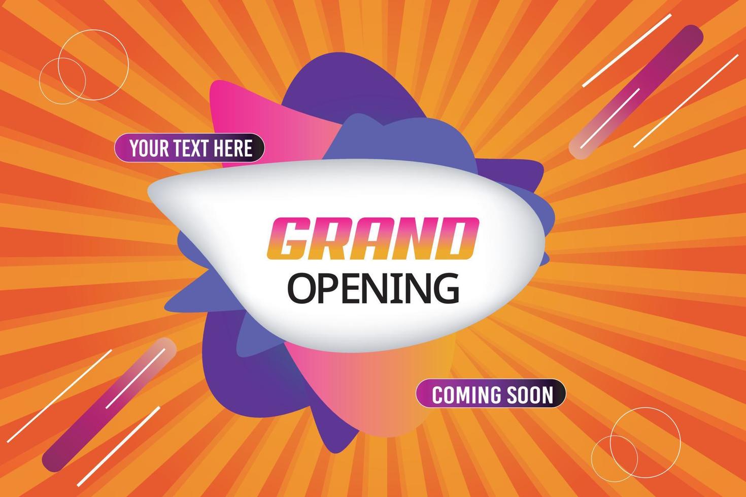 Grand Opening Cut ribbon background Banner Design Illustrations Shape, Business Promotion Ad Poster, Ceremony party event invitation, Coming soon Poster, red ribbon with balloon and colorful confetti. vector