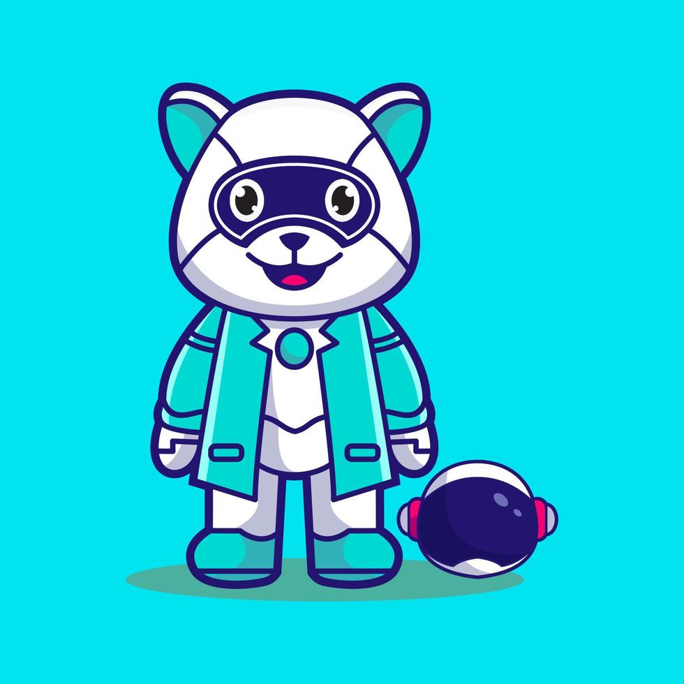 ilustración de gato astronauta vector