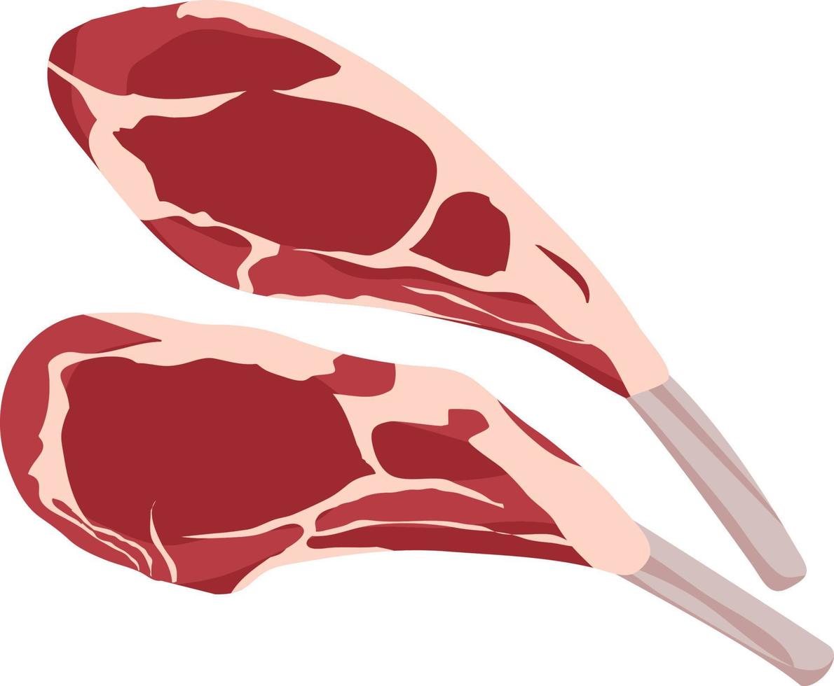 Two beef chops vector