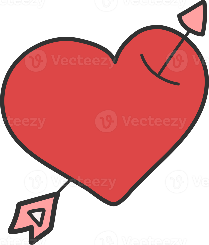 arrow with heart, heart icon. png