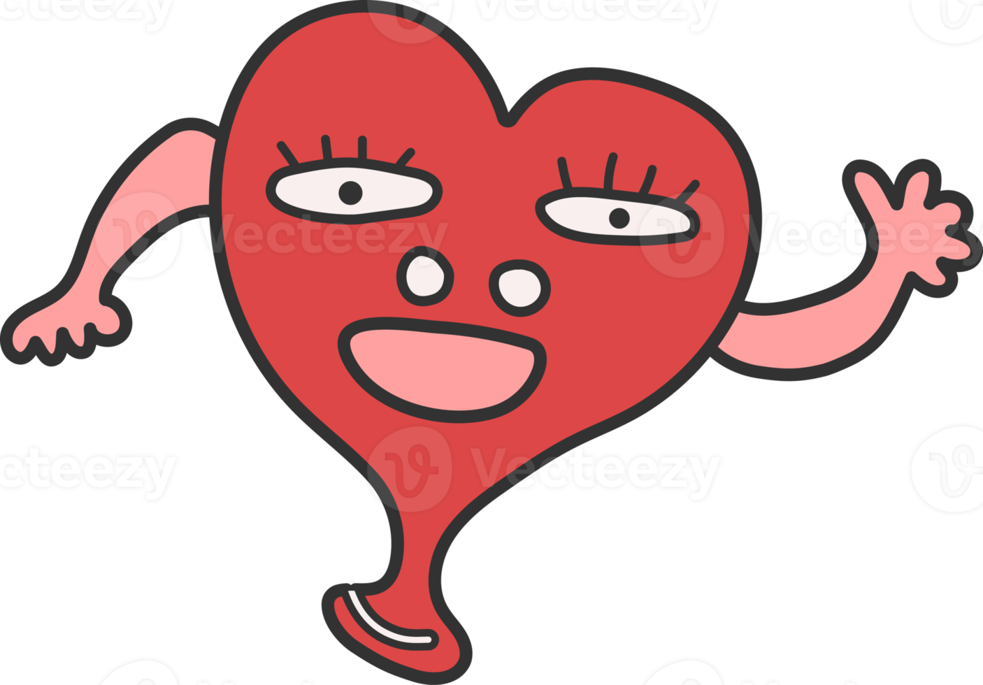 cartoon of heart, heart icon. png