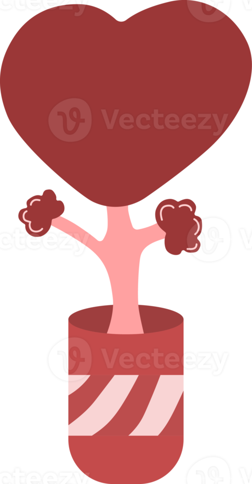 roter Herzbaum, Valentinstag png