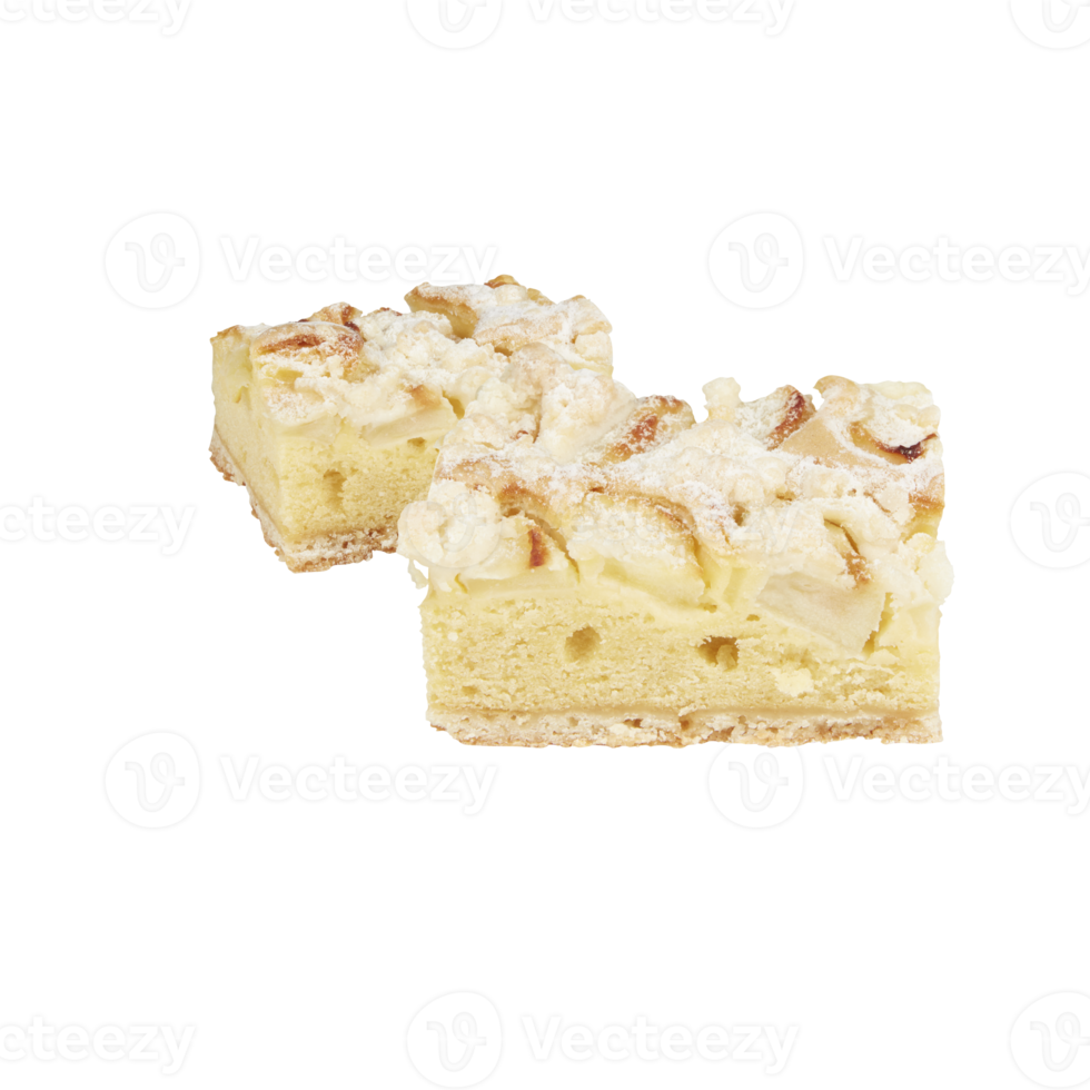 Cake piece chocolate with milk cream and fruits with cut out isolated on background transparent png