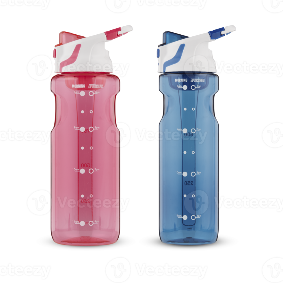 plastic water bottle with cut out isolated on background transparent png
