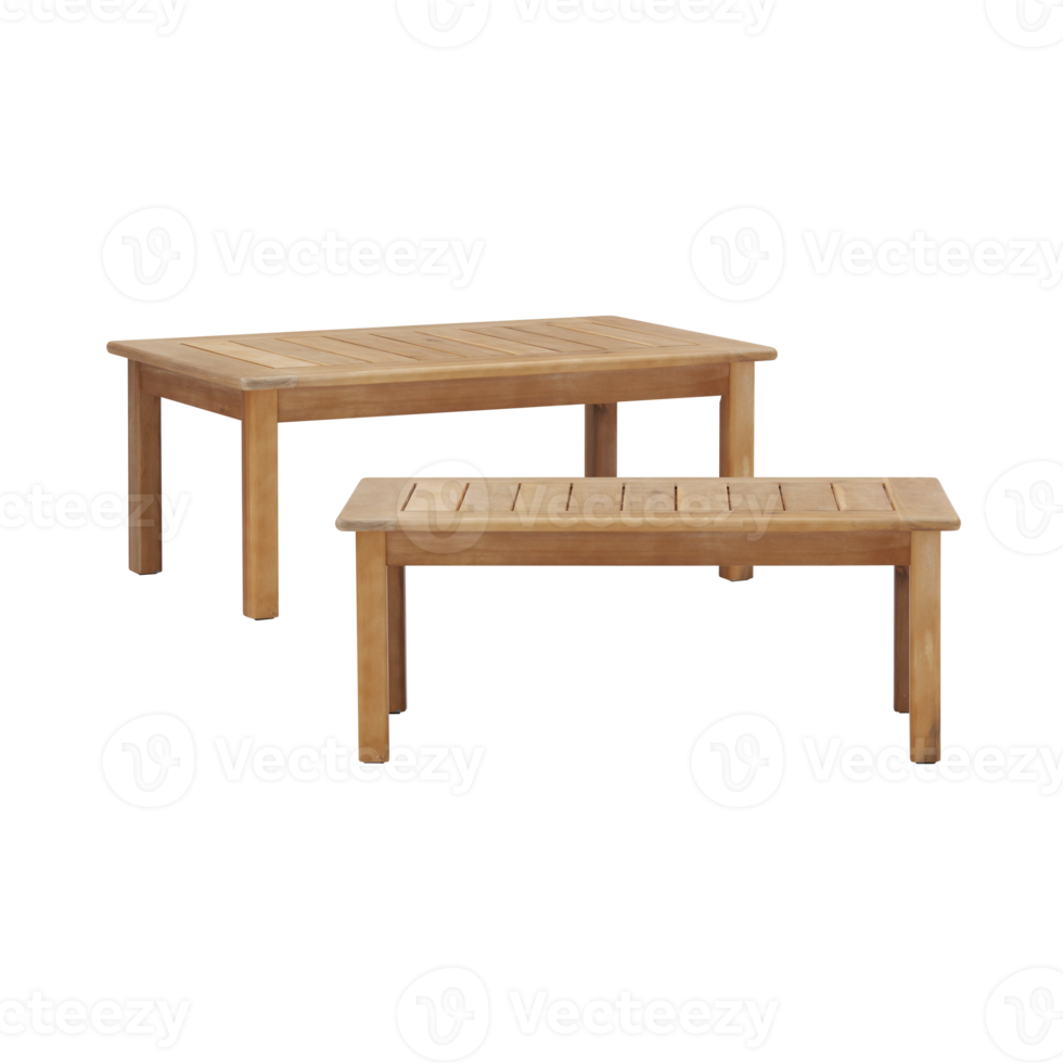 wooden table with cut out isolated on background transparent png