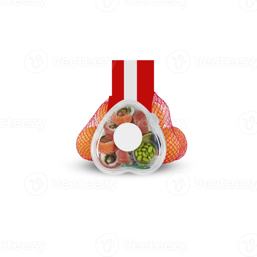 Salmon Sushi with cut out isolated on background transparent png