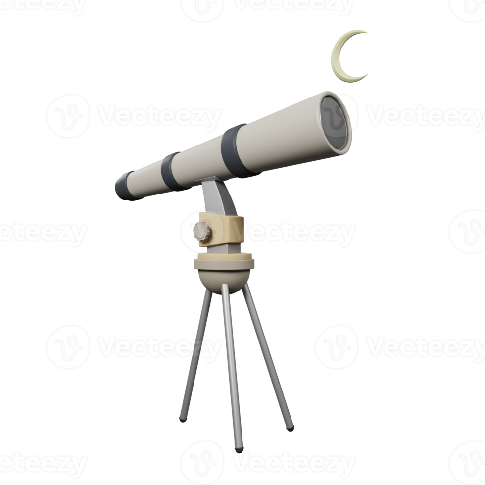 3D Ramadhan Telescope Illustration png