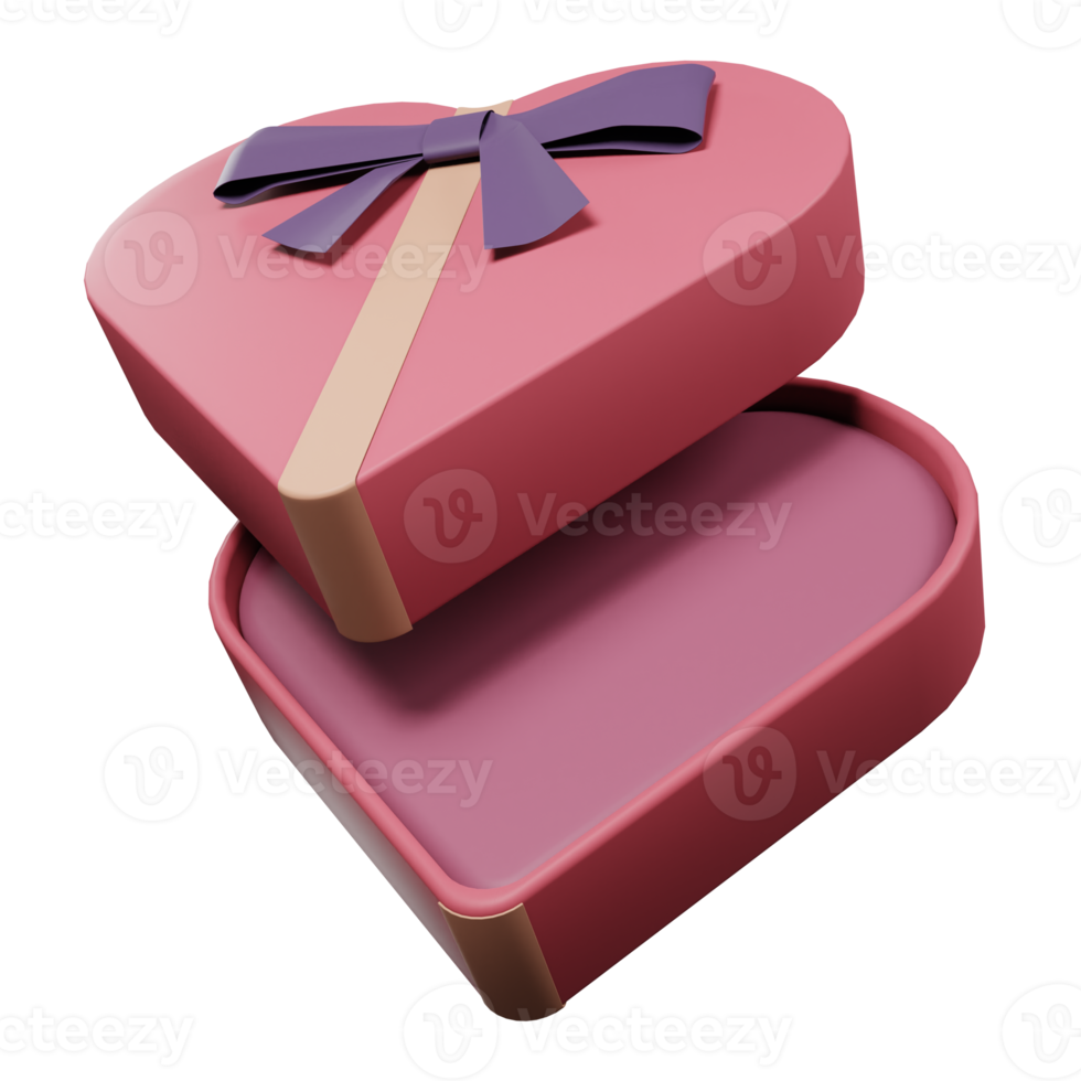 Free 3D Valentine Chocolate in Heart Shape Box Illustration 18726456